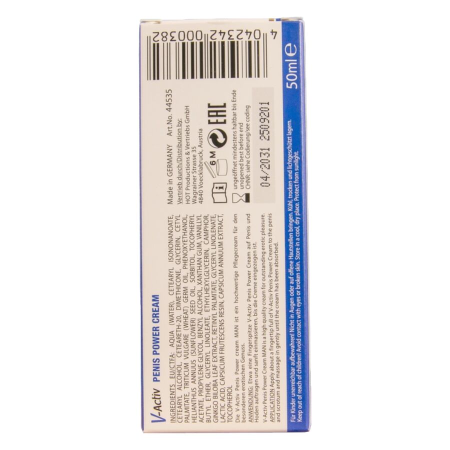 Crème Stimulante V-Activ Pour Hommes 50ml - Hot