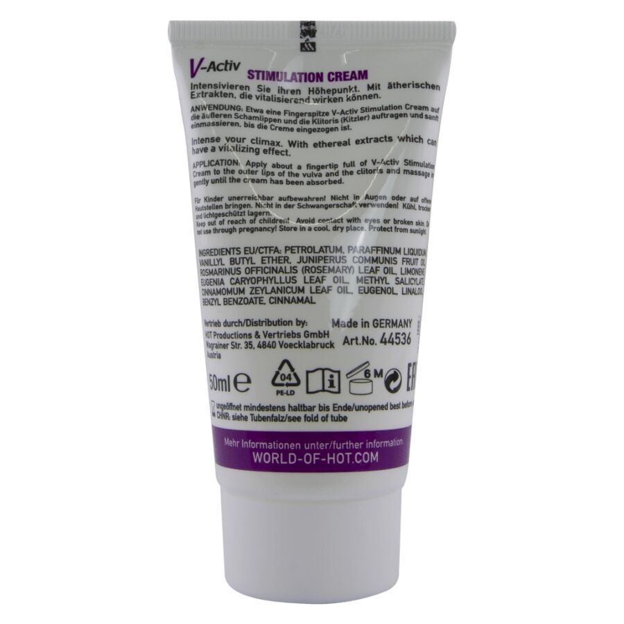 Crème Stimulante V-Activ pour Femmes 50ml - HOT