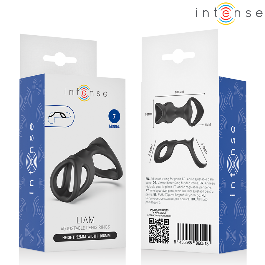 Cockring Double Intense Liam Modèle 7 avec Extension