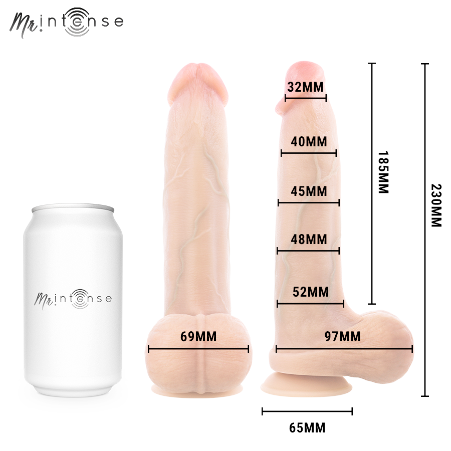 Gode Réaliste Mr Intense Bruce L 23cm avec Testicules - Mr Intense