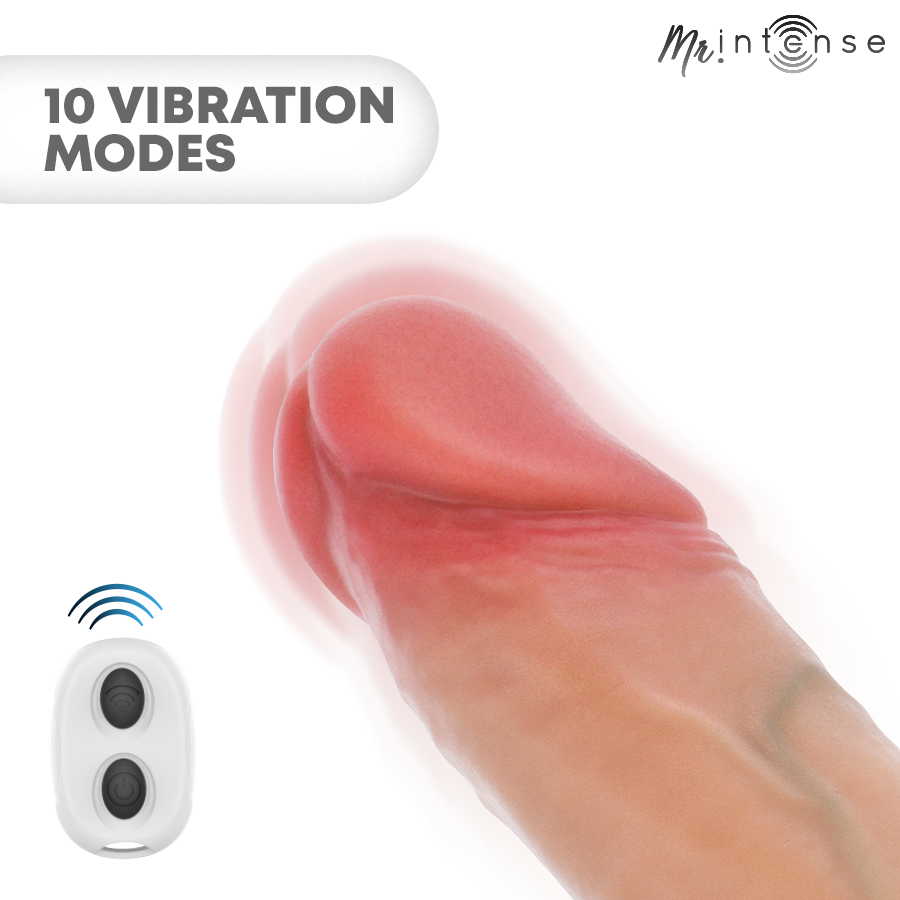 MR INTENSE - ARNOLD L MANCHON PÉNIS VIBRANT ULTRA-RÉALISTE AVEC TÉLÉCOMMANDE 16 CM -Ø- 4,5 CM