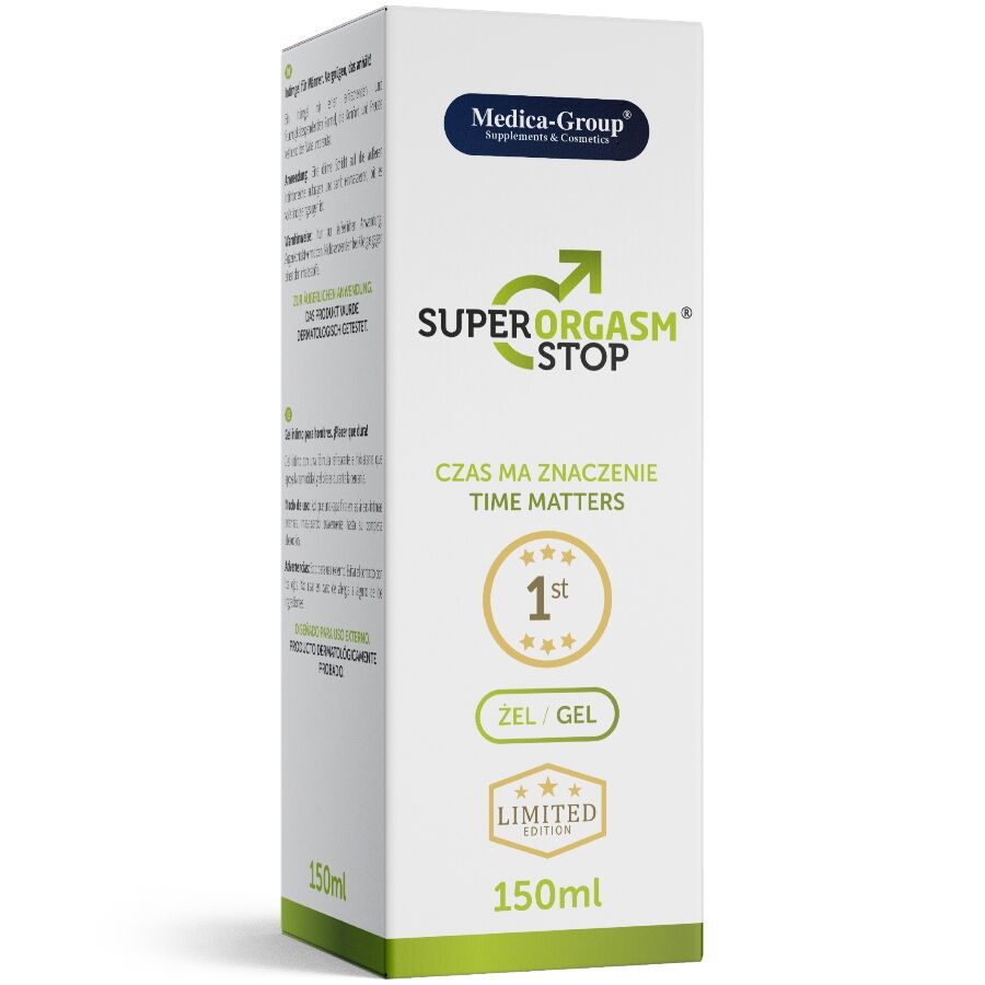 Gel Intime Homme Contrôle de l’éjaculation Super Orgasm Stop 150 ml - Medica Group - MEDICA GROUP