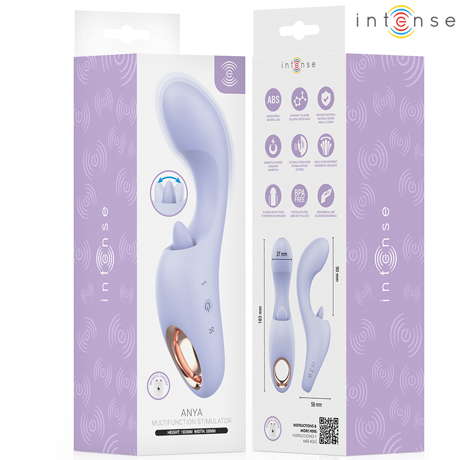 Stimulateur Vibrant & Rotatif Anya Lavande - Intense High Tech