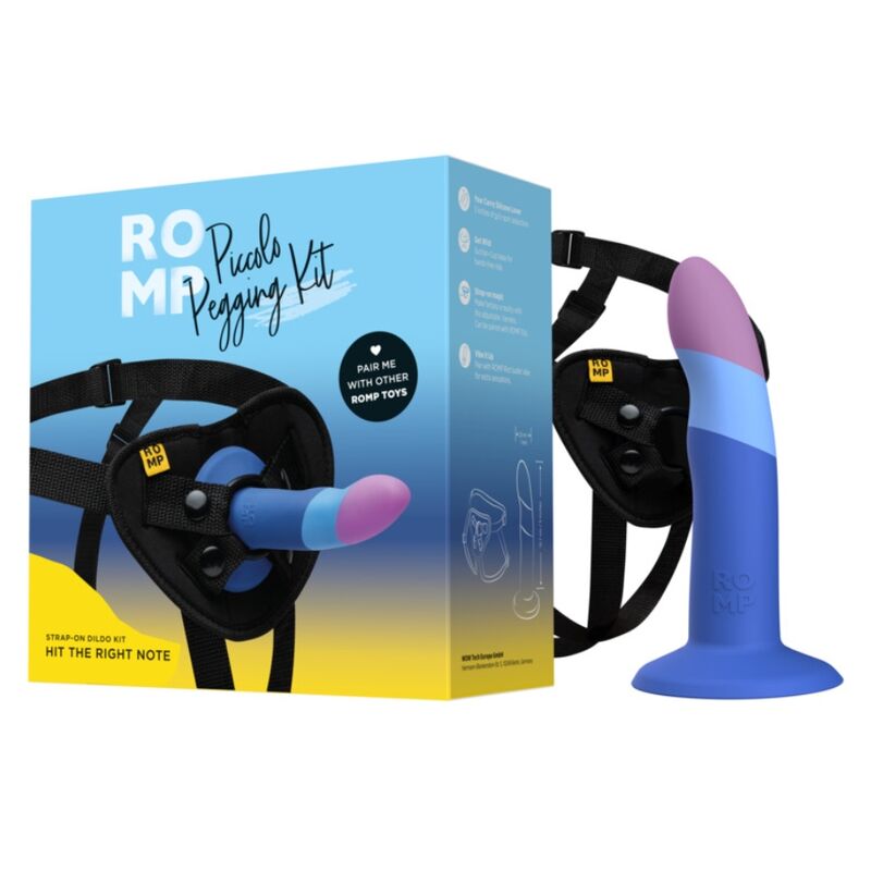 Gode en Silicone avec Ventouse Tricolore 14 cm - ROMP