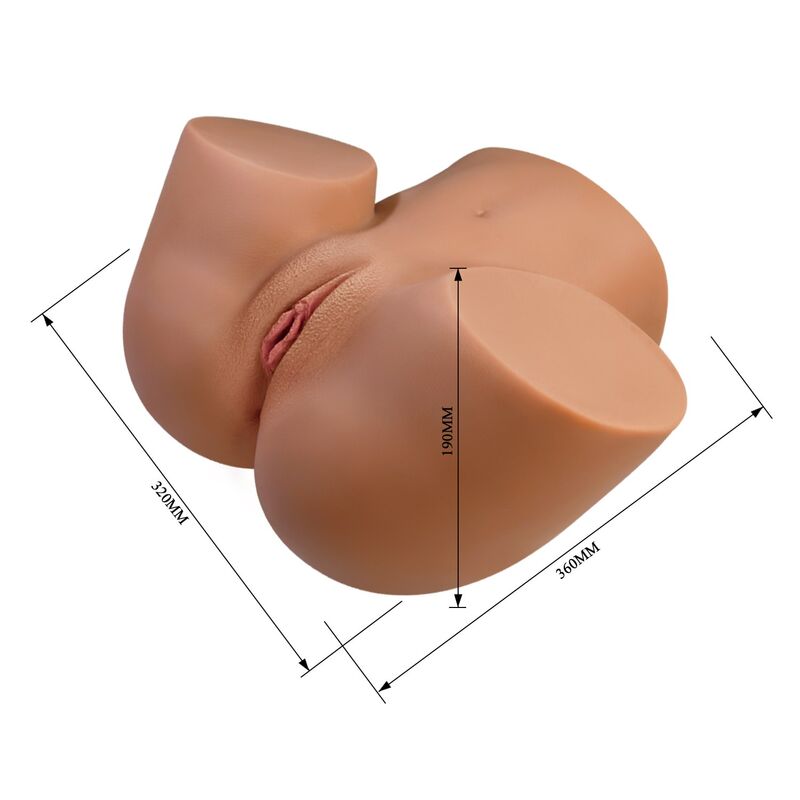Masturbateur Torse Féminin Double Entrée Vibration Succion - Crazy Bull