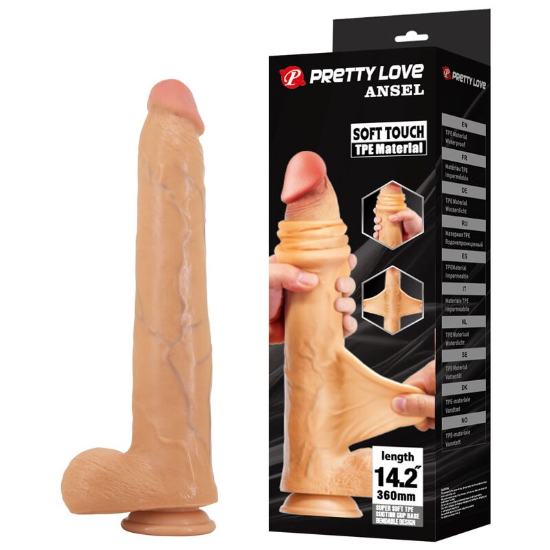 Gode Réaliste Ansel 36 cm Ø 4,8 cm TPE - Pretty Love