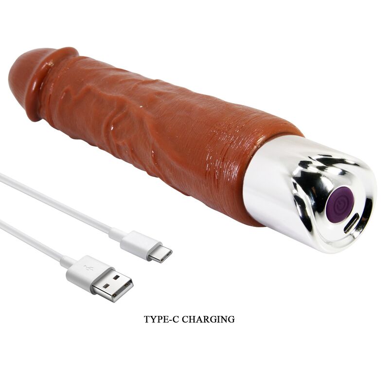 PRETTY LOVE - VIBRATEUR RÉALISTE PROFESSIONNEL 23,5 CM Ø 4,8 CM MARRON