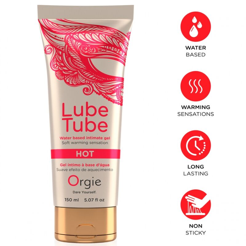 ORGIE - TUBE DE LUBRIFIANT CHAUFFANT À BASE DE EAU, GEL INTIME 150 ML