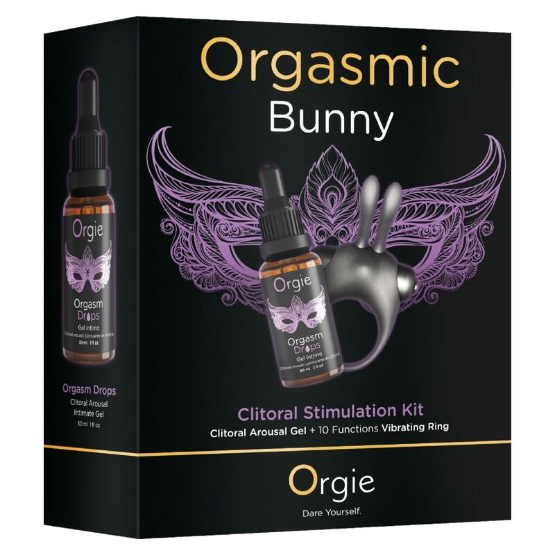 ORGIE - KIT DE STIMULATION CLITORIALE ORGASMIC BUNNY AVEC ANNEAU VIBRANT