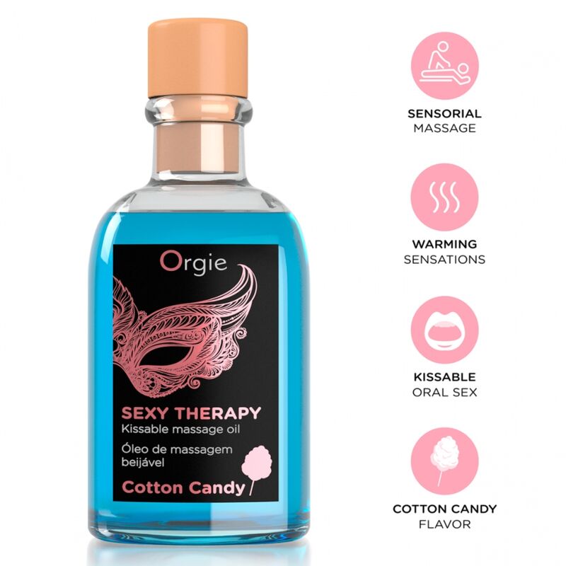 ORGIE - COFFRET DE MASSAGE POUR LES LÈVRES, BARBE À PAPA, 100 ML