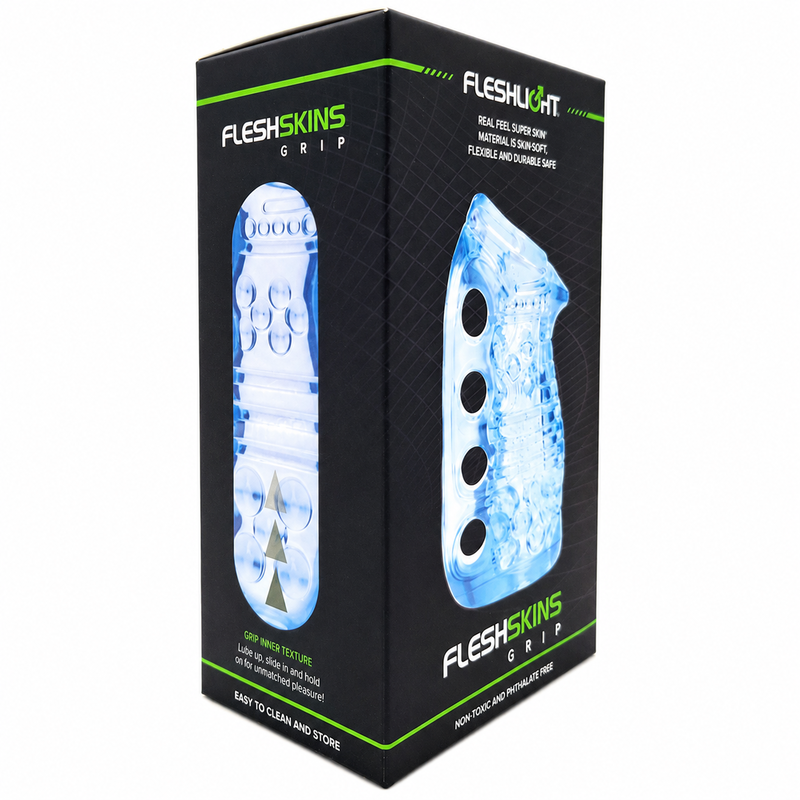 FLESHLIGHT – FLESHSKINS GRIP BLUE ICE MASTURBATEUR MANUEL HOMME BLEU