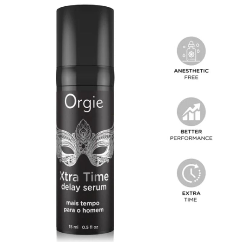 ORGIE - SÉRUM RETARDANT À BASE DE SILICONE XTRA TIME SANS ANESTHÉSIANT 15 ML