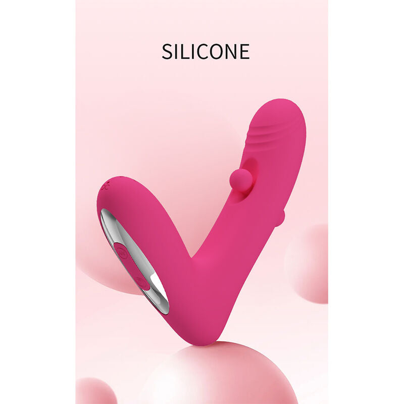 PRETTY LOVE - DUDEN VIBRATEUR EN SILICONE RECHARGEABLE 12 MODES DE VIBRATION ET 3 MODES DE BASCULE ROSE