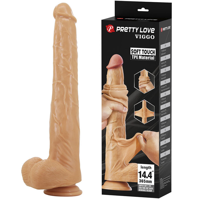 PRETTY LOVE - VIGGO GODEMICHET RÉALISTE AU TOUCHER DOUX ET GLISSANT POUR LA PEAU 36,5 CM M NATUREL