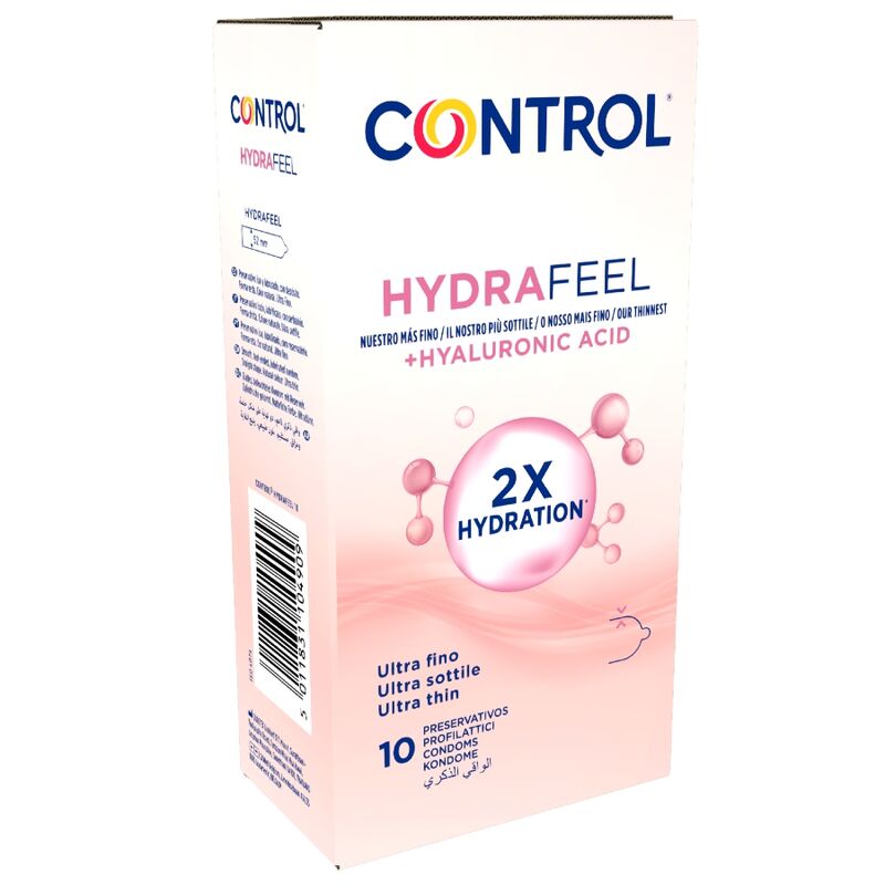 CONTROL - PRÉSERVATIFS HYDRAFEEL ULTRA-FINS À L'ACIDE HYALURONIQUE (10 UNITÉS)