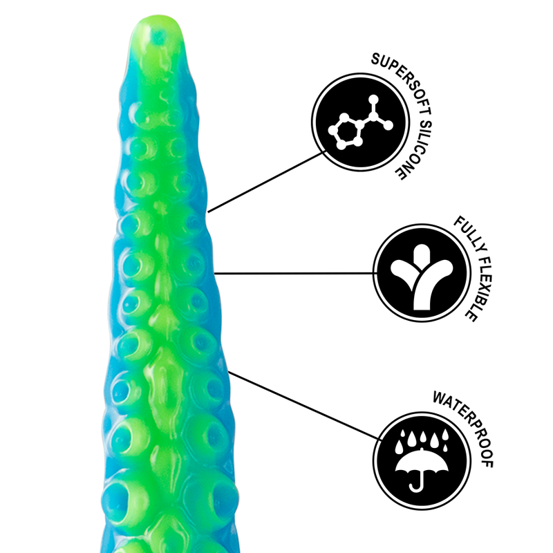 EPIC - SCYLLA GODEMICHET À TENTACULES FINES FLUORESCENTES GRANDE TAILLE
