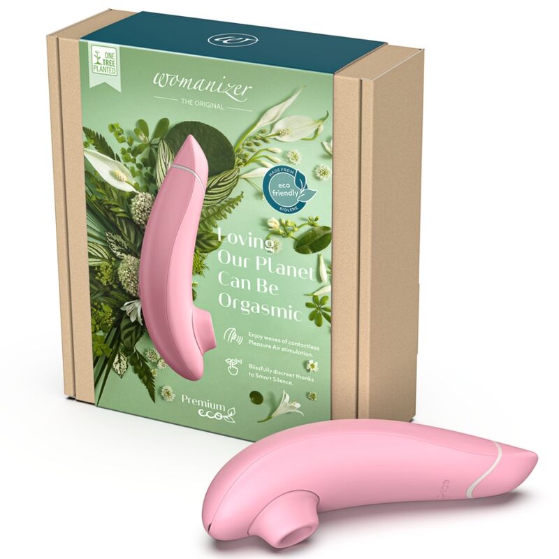 WOMANIZER - STIMULATEUR CLITORIAL À SUCCION ÉCOLOGIQUE PREMIUM - 12 NIVEAUX D'INTENSITÉ ROSE