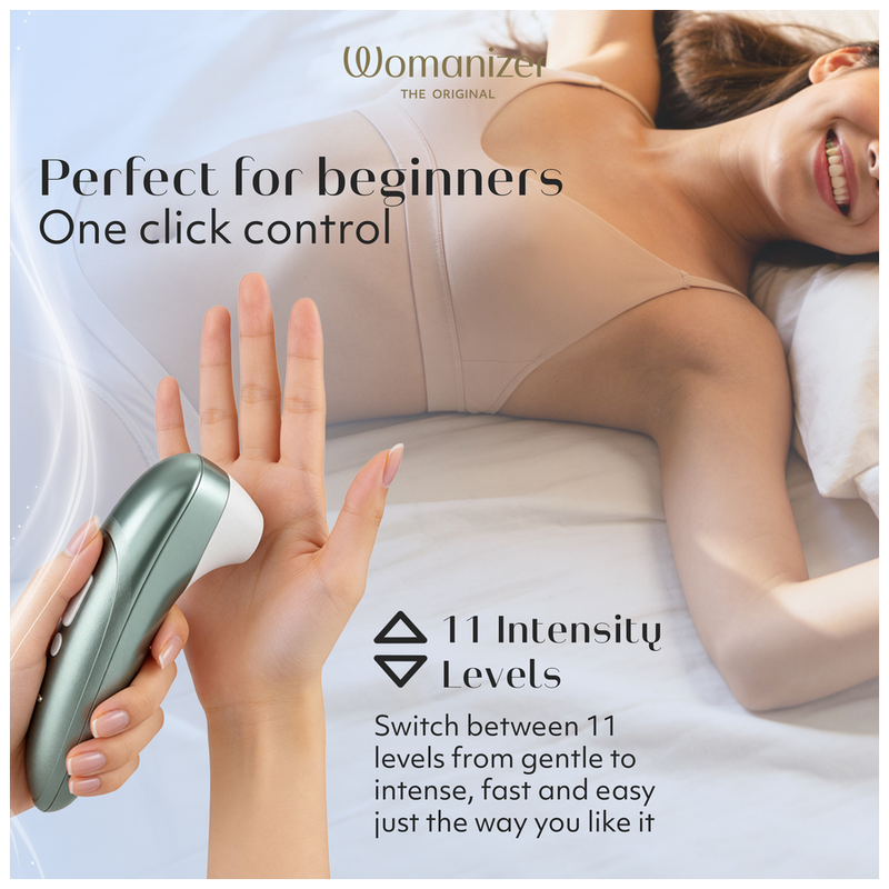 WOMANIZER - STIMULATEUR CLITORIAL PRO À SUCCION 11 NIVEAUX D'INTENSITÉ VERT SAUGE