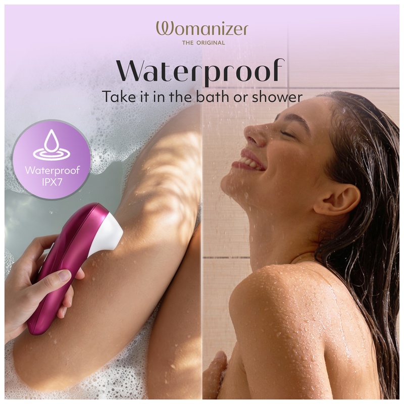 WOMANIZER - STIMULATEUR CLITORIAL PRO À SUCCION 11 NIVEAUX D'INTENSITÉ ROSE VIBRANT