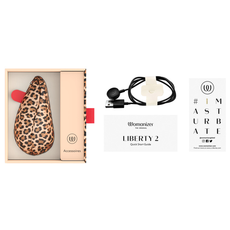 WOMANIZER - LIBERTY 2 STIMULATEUR CLITORIAL À SUCCION 8 NIVEAUX D'INTENSITÉ IMPRIMÉ LÉOPARD