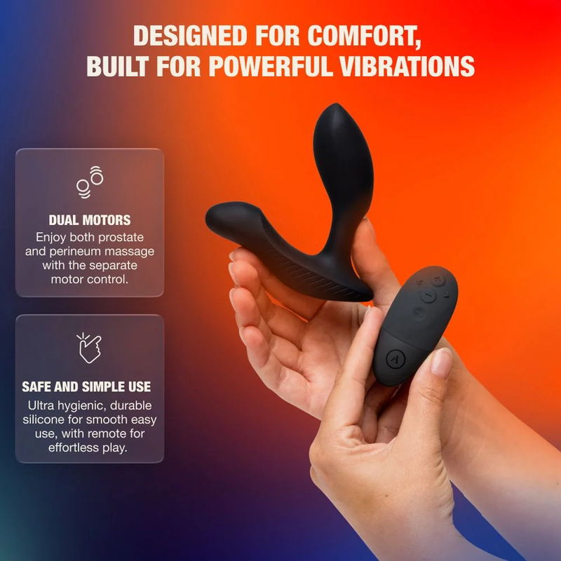 ARCWAVE - PERK MASSEUR DE PROSTATE VIBRANT À DOUBLE MOTEUR ET TÉLÉCOMMANDE NOIR