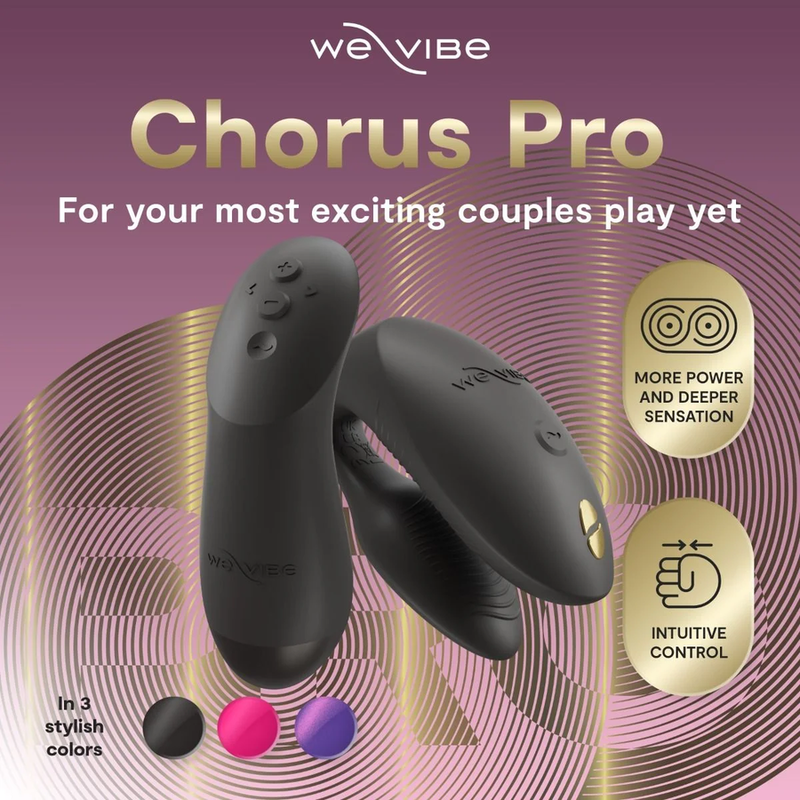 WE-VIBE - CHORUS PRO VIBRATEUR PREMIUM POUR COUPLES NOIR SATINÉ