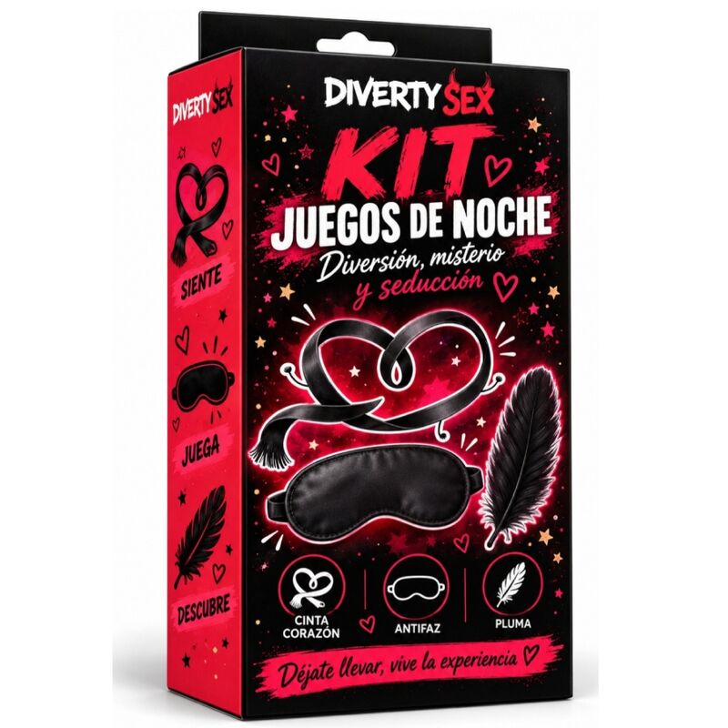 DIABLO PICANTE - ENSEMBLE DE RUBAN ADHÉSIF NOIR, BANDAGE ET PLUMES