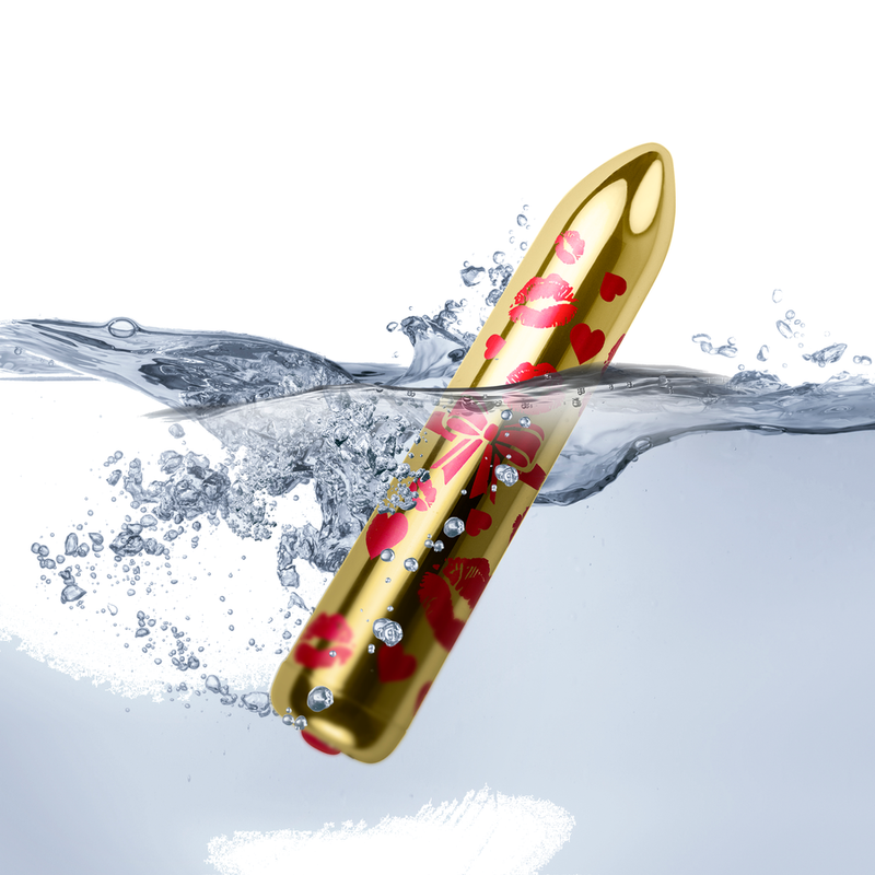 ROCKS-OFF - GIFTING LOVE MINI VIBRATEUR BULLET RECHARGEABLE AVEC 16 FONCTIONS OR