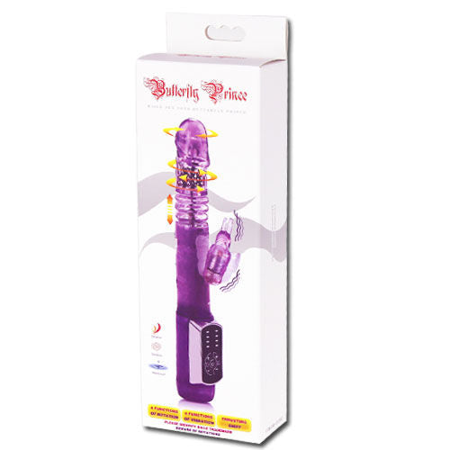 Baile Vibro rabbit avec billes rotatives Butterfly Prince Violet