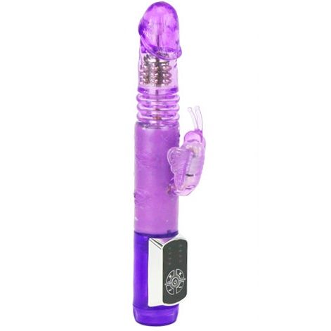 Baile Vibro rabbit avec billes rotatives Butterfly Prince Violet