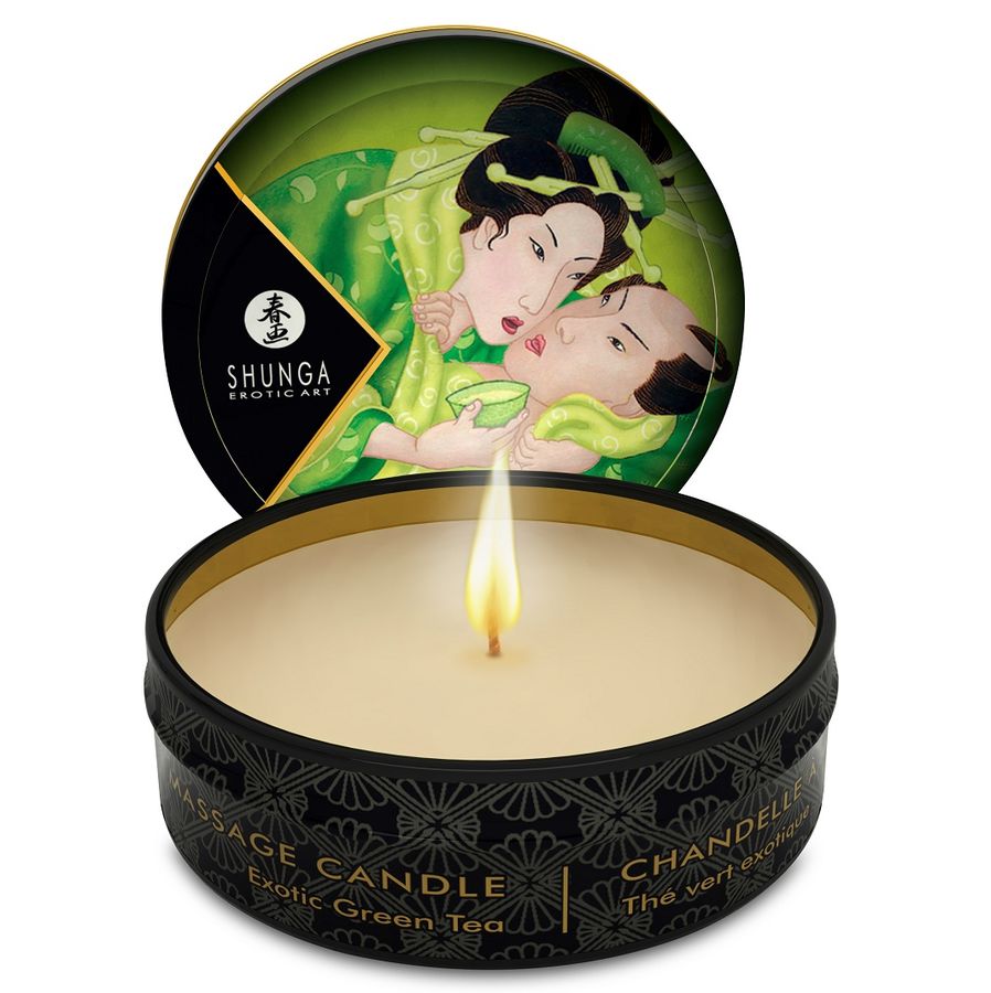 Shunga - Bougie de massage Thé Vert Exotique - 30 ml
