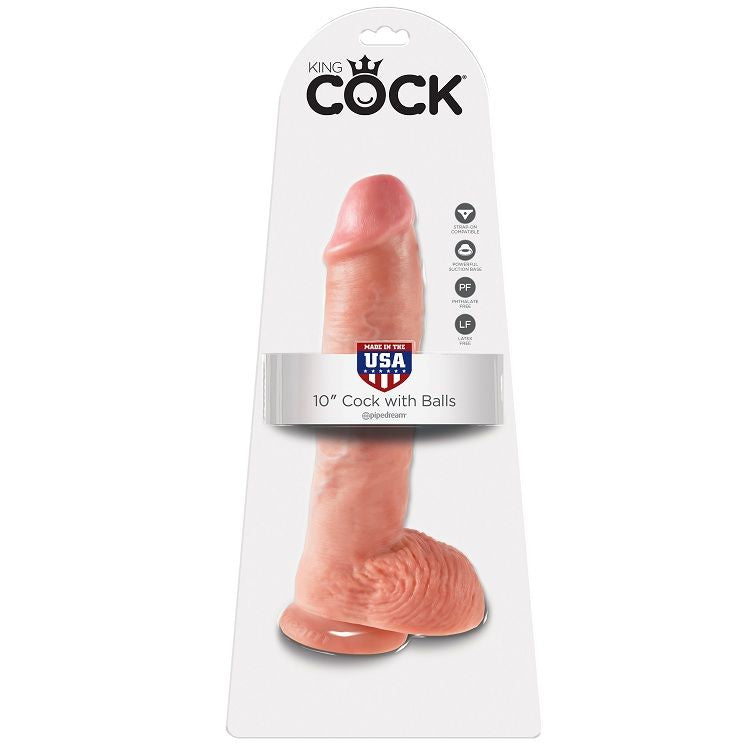 King cock - 10 chair de gode avec boules 26.5 cm