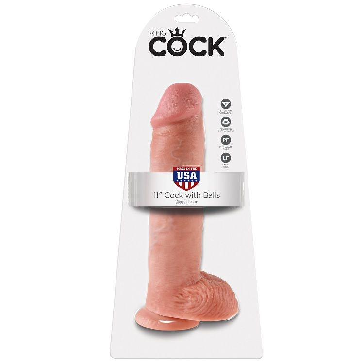 King cock - 11 chair de gode avec boules 28 cm