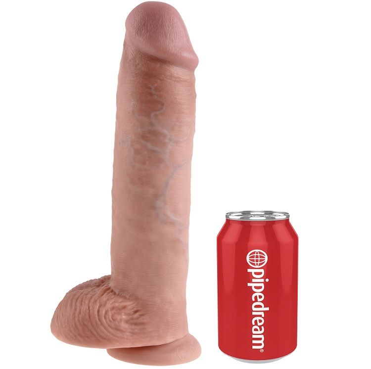 King cock - 11 chair de gode avec boules 28 cm
