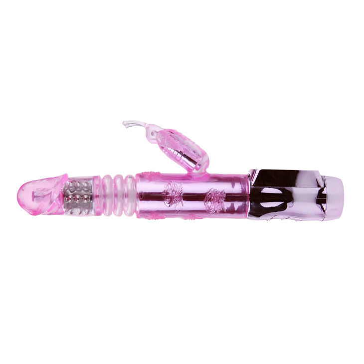 Baile Vibro rabbit avec billes rotatives Throbbing Butterfly Rose