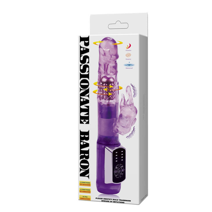 Baile Vibro rabbit avec billes rotatives Passion Baron Violet