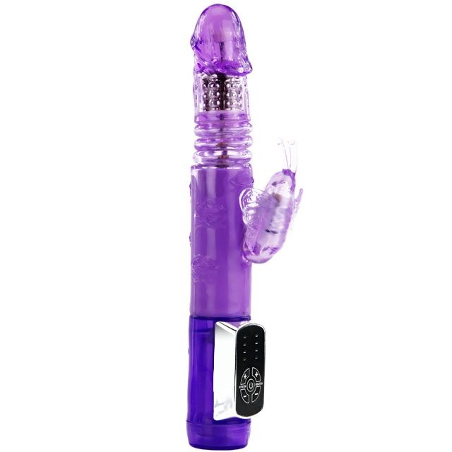 Baile Vibro rabbit avec billes rotatives Butterfly Prince Violet