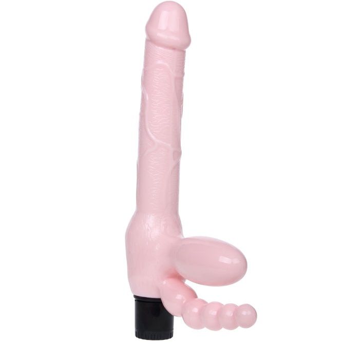 BAILE - HARNAIS SANS CORDE TPR AVEC VIBRATION ET STIMULATION ANAL 25.4 CM