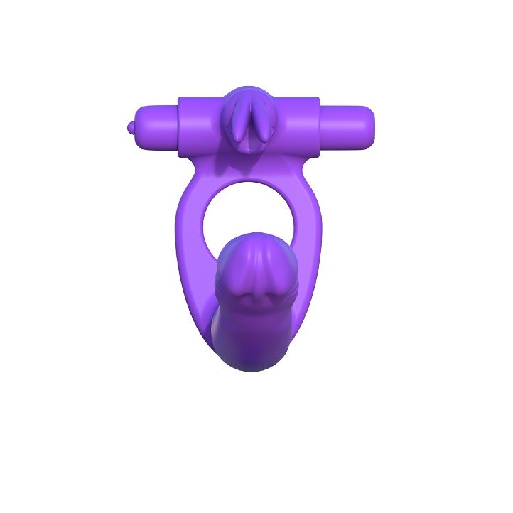 Fantasy c-ringz - silicone double vibrator rabbit