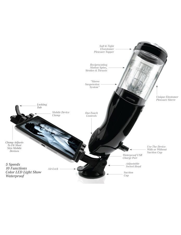 Extreme toyz - pdx mega bator usb masturbateur mle bouche rouge