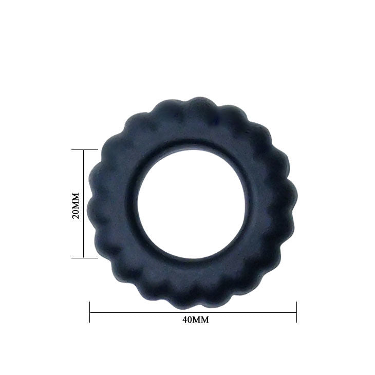 Baile - cockring titan noir 2 cm