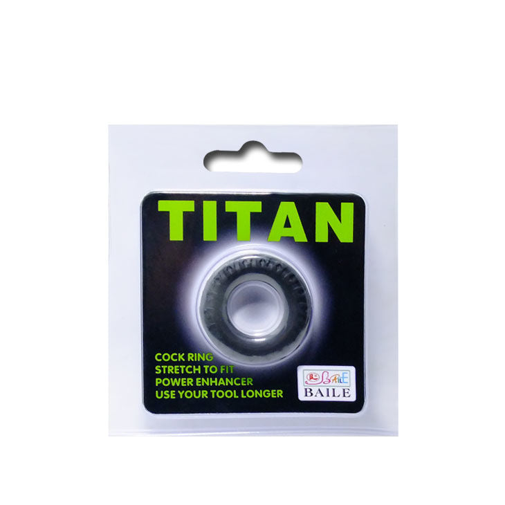 Baile - cockring titan noir vert 2 cm