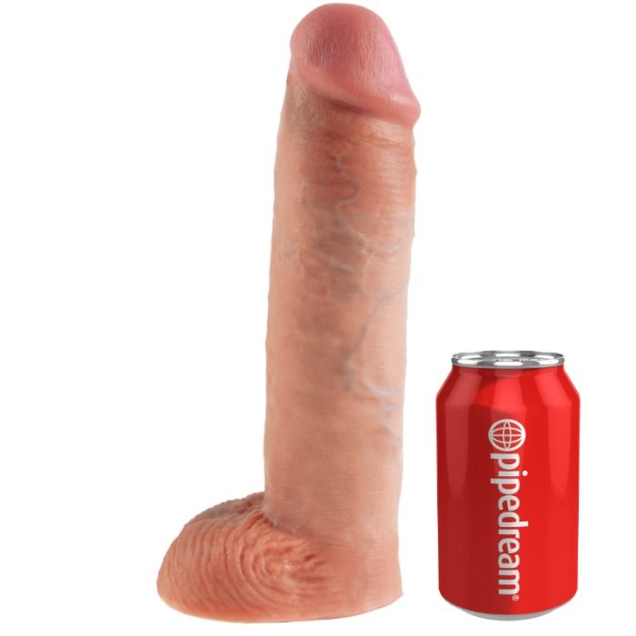 King cock - strap-on avec gode creux 28 cm et sangles couleur chaine