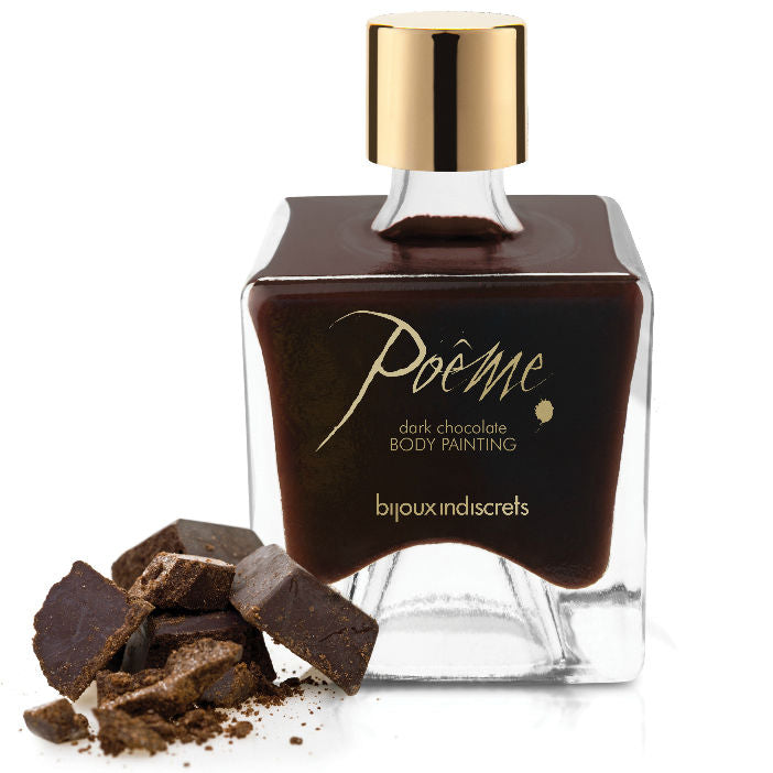 Bijoux Indiscrets - Peinture comestible chocolat Noir Poême - 50 gr