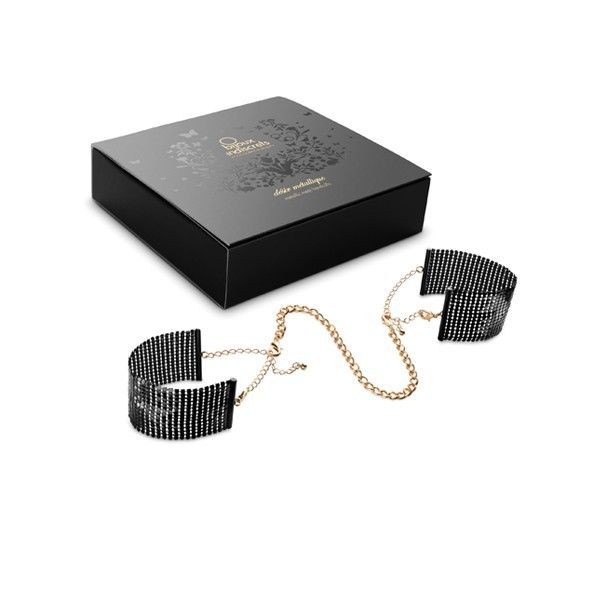 Bijoux - désir métallique menottes en maille métal noir
