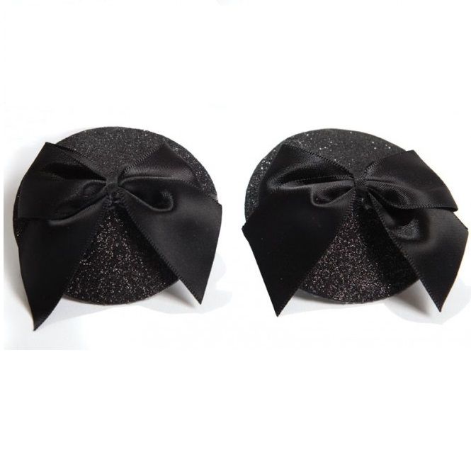 Bijoux Indiscrets Cache seins burlesques brilant Noir