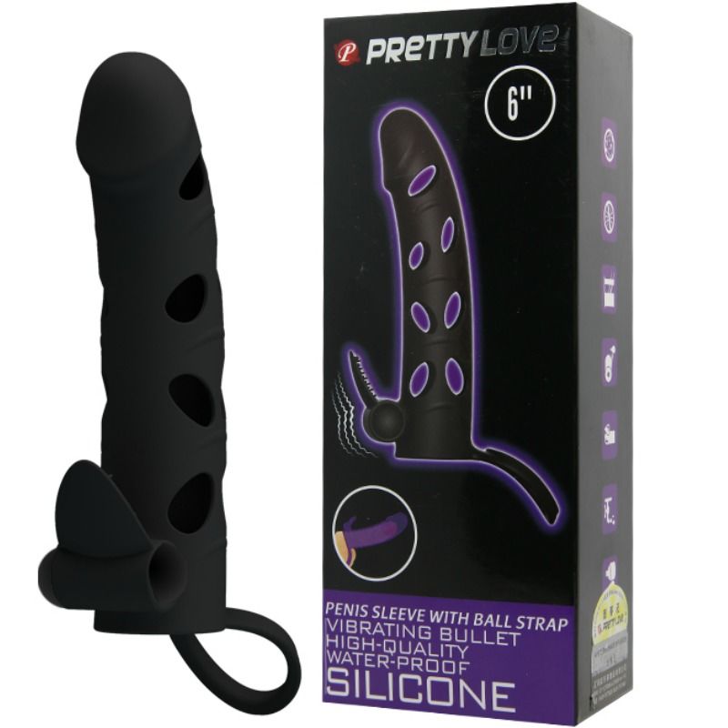 Pretty love - housse en silicone avec vibration 15.2 cm