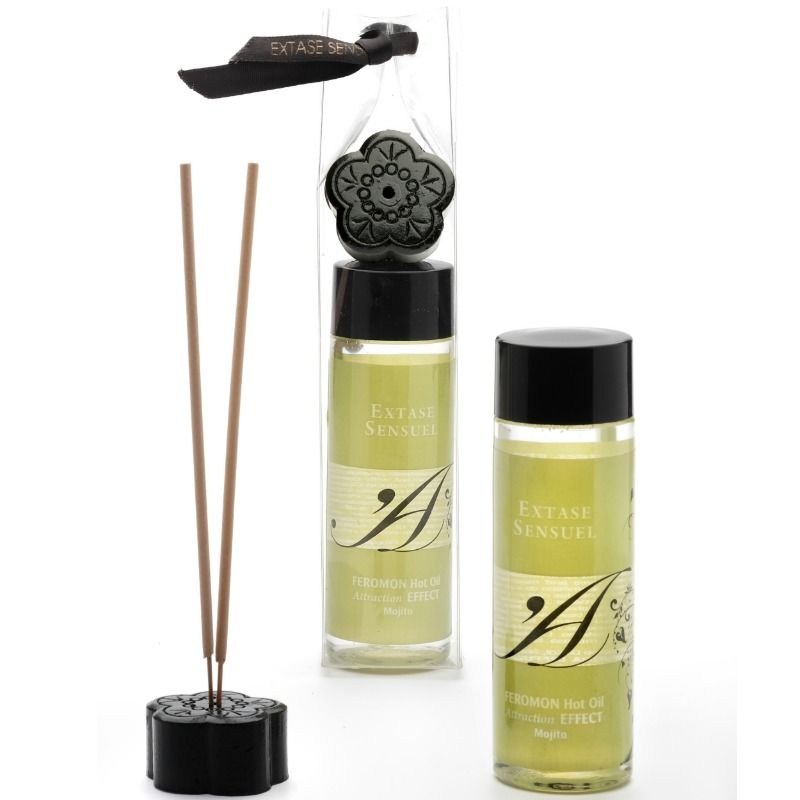 Extase sensual - huile de massage effet thermique aux phéromones de mojito 100 ml