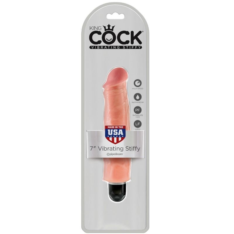 King cock - vibrateur rigide réaliste 17.8 cm naturel