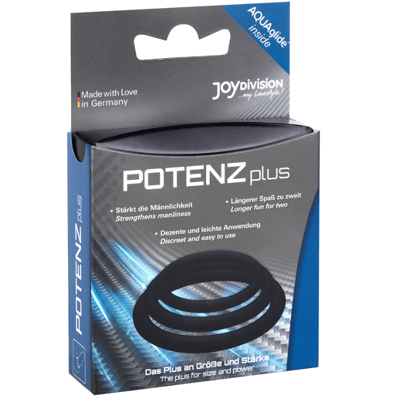 Joydivision potenzduo - plus lot de 3 anneaux noir - s, m, l